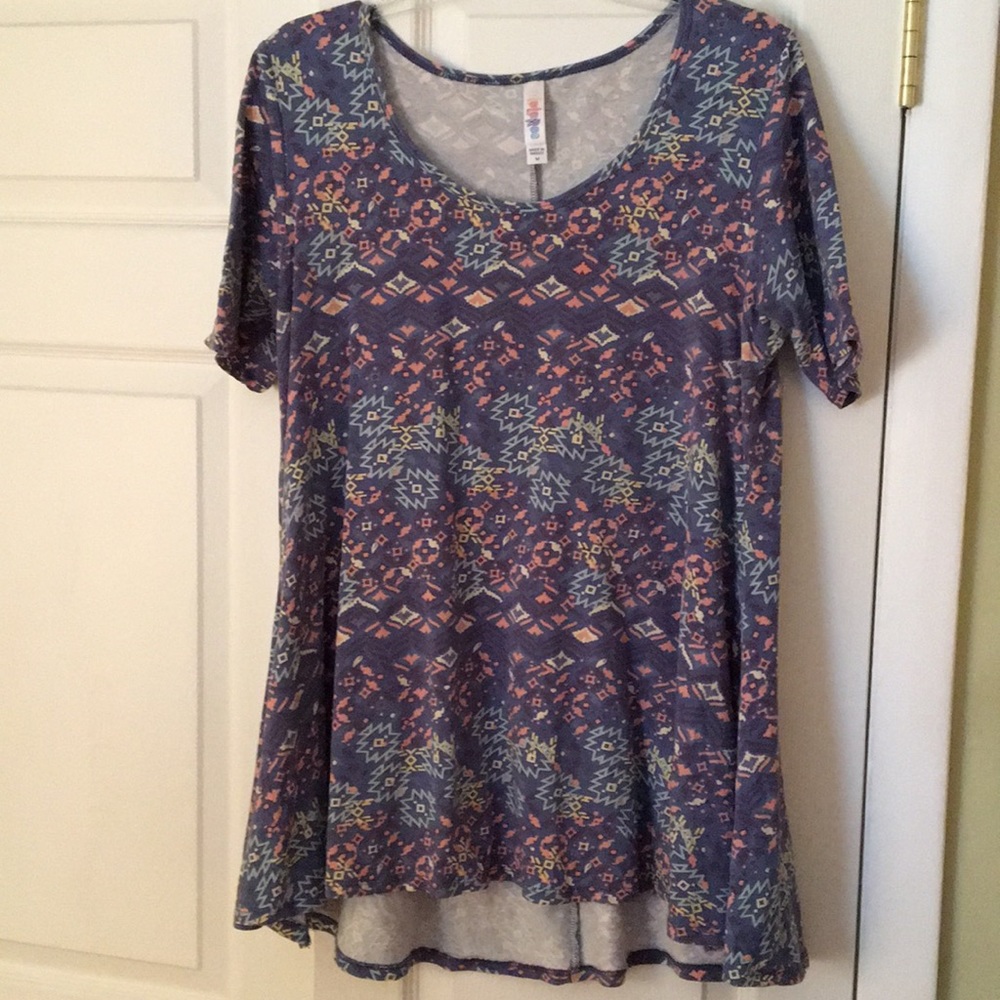 Lularoe Blue Aztec Medium Perfect Tee